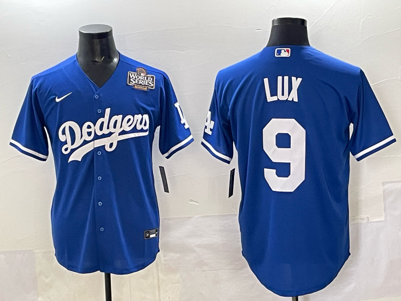Men Los Angeles Dodgers #9 Lux blue Nike NFL 2025 jersey 006->los angeles dodgers->MLB Jersey